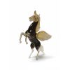 Eclissi di Luce – Scultura di Unicorno Alato in Vetro Sommerso e Oro